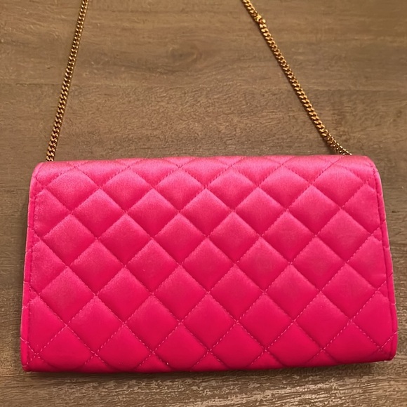 Versace La medusa icon quilted velvet pink Barbie leather crossbody bag NEW - Picture 6 of 9